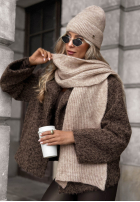 Čepice z wełną merino Snowfall Charm černá