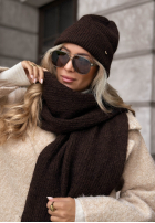 Čepice z wełną merino Snowfall Charm béžová