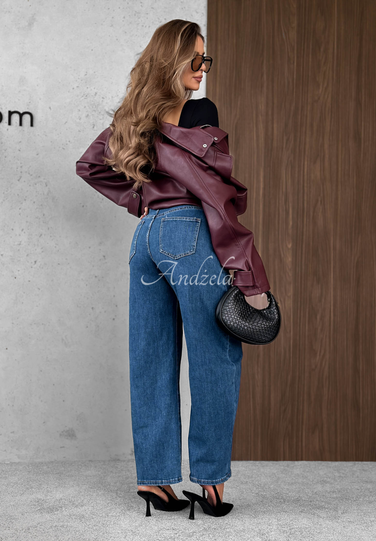Džíny balloon s ozdobnými knoflíky Autumn Femme modré