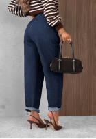 Kalhoty džínové  mom fit Modern Shape tmavě modré