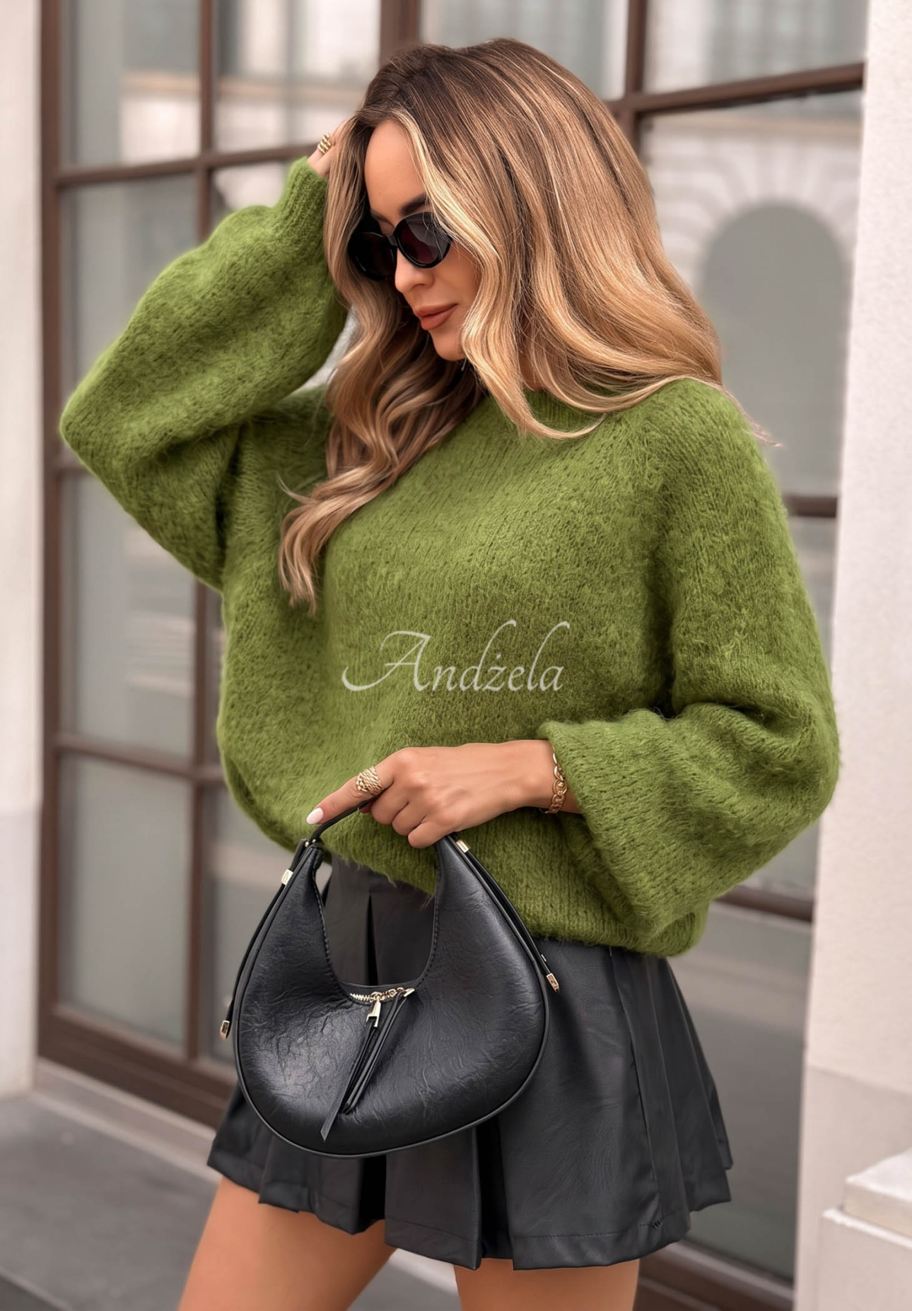 Mohérový svetr Cloud Darling khaki