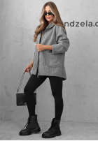 Bunda kożuszek s kapucí i kieszeniami Warm Comfort Šedá