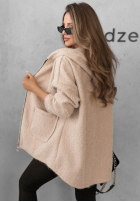 Bunda kożuszek s kapucí i kieszeniami Warm Comfort Šedá