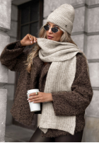 Čepice z wełną merino Snowfall Charm černá