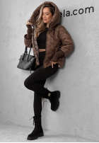 Prošívaná Bunda s kapucí Autumn Edge černá