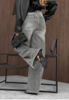 Kalhoty džínové  wide leg Daily Denim šedé