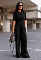 Souprava Halenka i Kalhoty wide leg Maybe Tonight śliwkowy