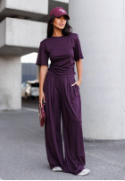 Kalhoty wide leg Maybe Tonight černé