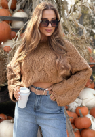 Ozdobnie pleciony Svetr Winter Diary ecru
