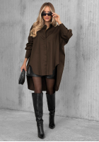 Asymetryczna Košile z kołnierzem Soft Darling khaki