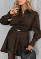 Asymetryczna Košile z kołnierzem Soft Darling khaki