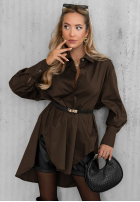 Asymetryczna Košile z kołnierzem Soft Darling khaki