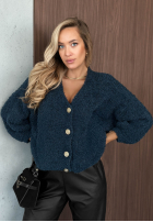Krótki karidgan z zapięciem Rainy Caramel velbloudí