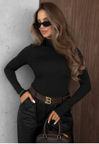 Halenka longsleeve z półgolfem Femme Desire čokoládová