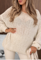 Miękki Svetr oversize Sugar Babe béžový