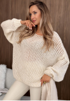 Miękki Svetr oversize Sugar Babe béžový