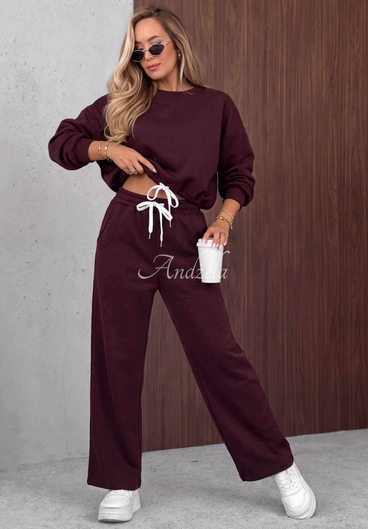 Viskózová tepláková souprava Berry Cute borůvkový