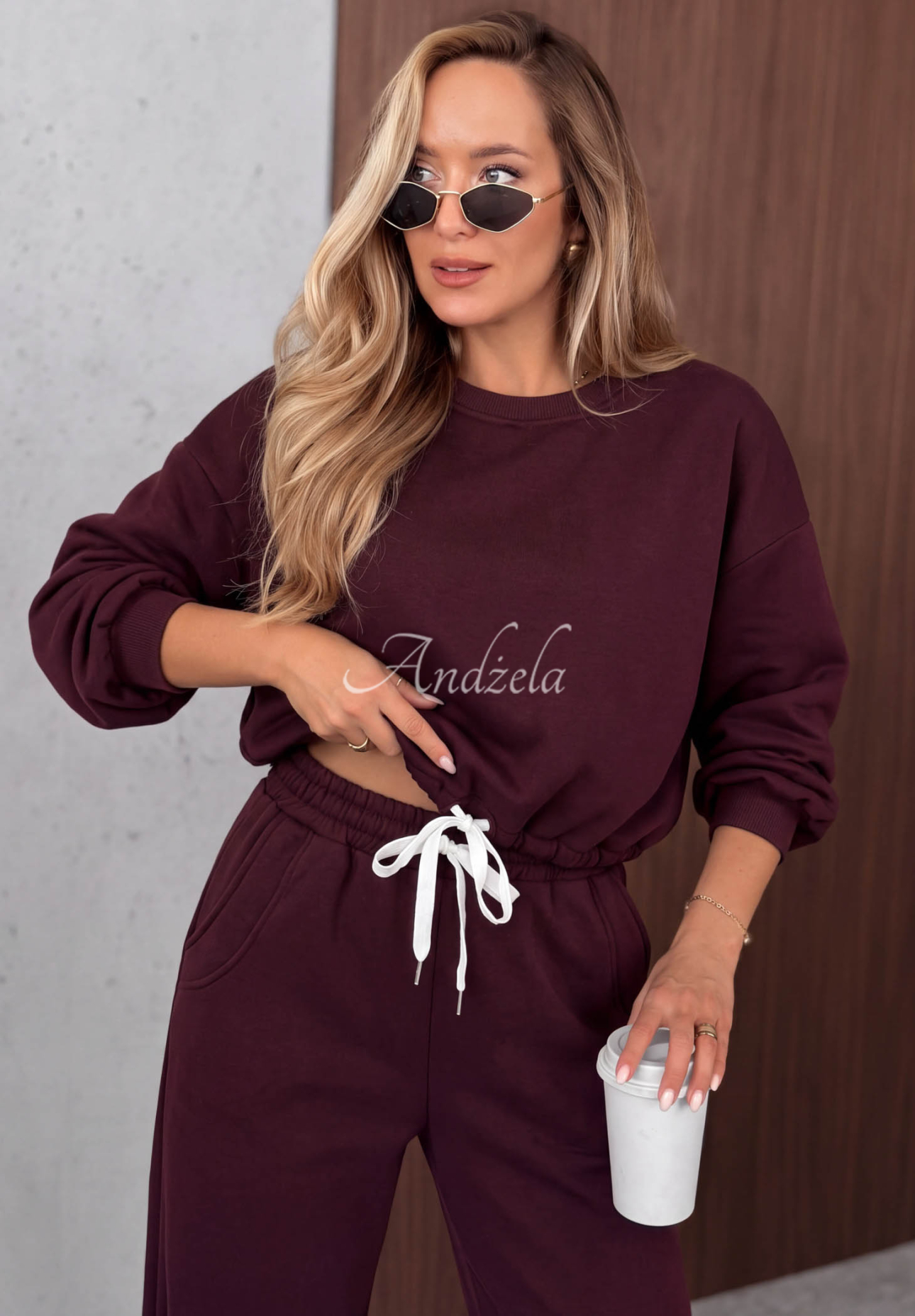 Viskózová tepláková souprava Berry Cute borůvkový