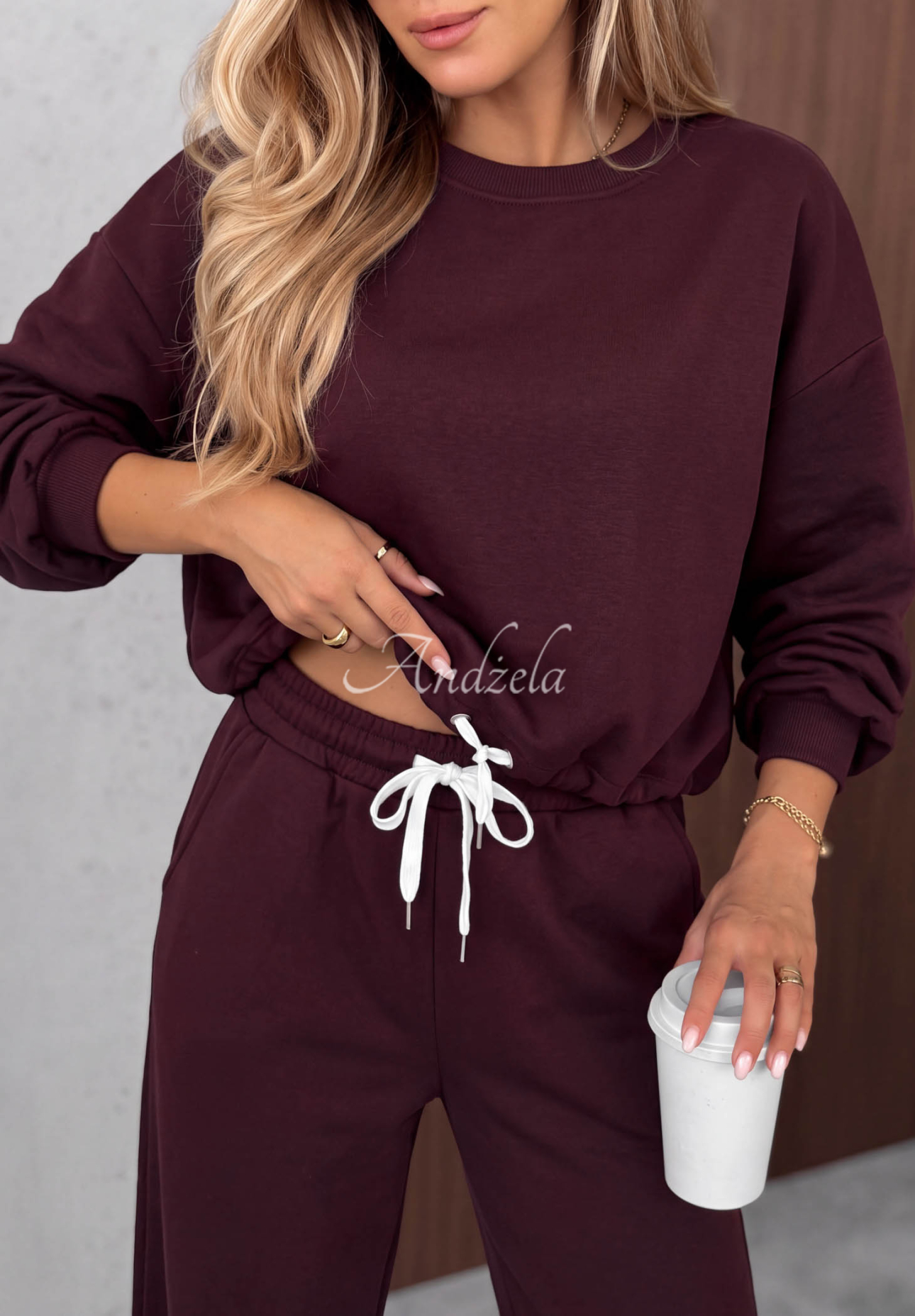 Viskózová tepláková souprava Berry Cute borůvkový