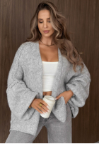 Svetr kardigan oversize bez zapięcia Candle Nights khaki
