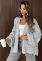Svetr kardigan oversize bez zapięcia Candle Nights khaki