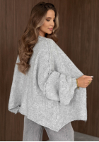 Svetr kardigan oversize bez zapięcia Candle Nights khaki