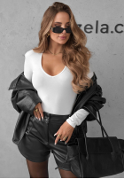 Halenka longsleeve z dekoltem Main Girl čokoládová