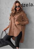 Asymetryczna Košile z kołnierzem Soft Darling khaki
