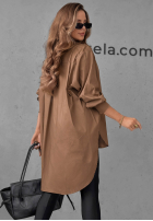 Asymetryczna Košile z kołnierzem Soft Darling khaki