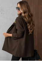 Elegancka Sako z kołnierzem Timeless Poise vínová