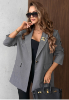Elegancka Sako z kołnierzem Timeless Poise vínová