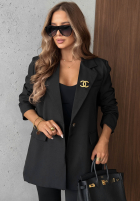 Elegancka Sako z kołnierzem Timeless Poise vínová