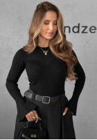 Halenka z siateczką i szerokimi rękawami Honey Glow čokoládová