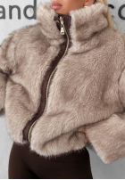 Bunda parka z futerkiem Frozen Kiss čokoládová