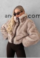 Bunda parka z futerkiem Frozen Kiss čokoládová