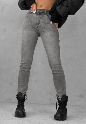 Skinny džíny Pretty Basic šedé