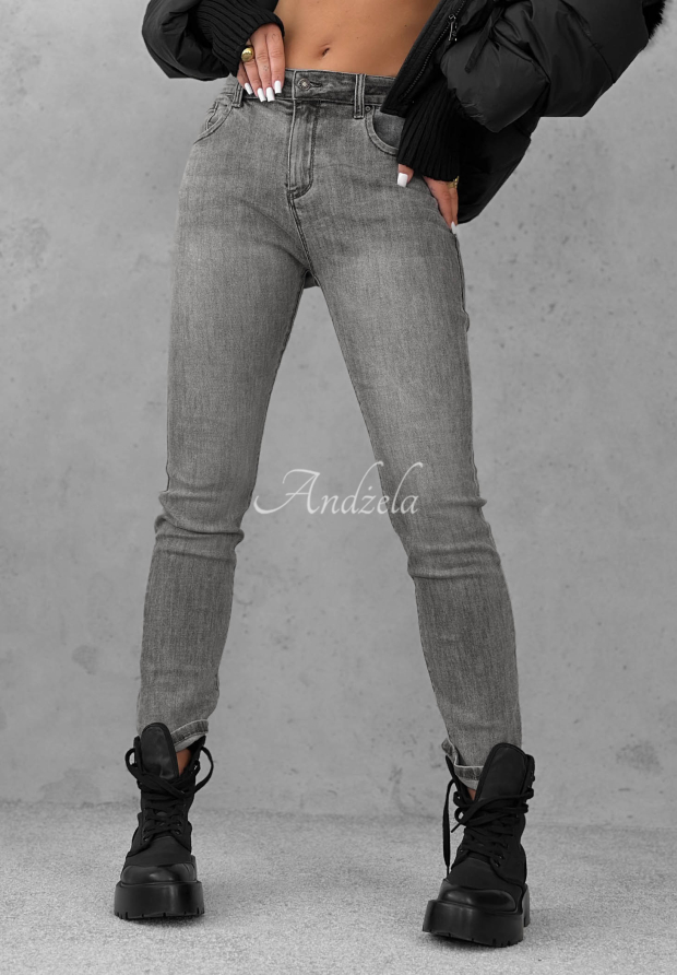 Skinny dž&iacute;ny Pretty Basic &scaron;ed&eacute;