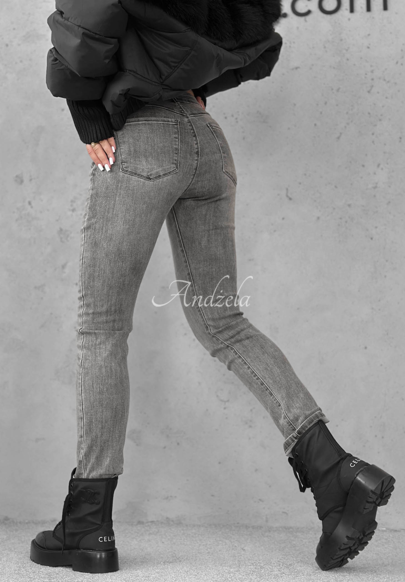 Skinny džíny Pretty Basic šedé