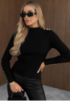 Prążkowana Halenka z wiskozy Essential Fit vínová