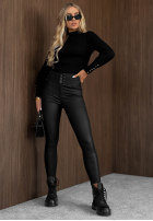 Sztruksowe Kalhoty mom fit Same Story černé