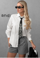 Košile z krawatem Shiny Elegance Bílá