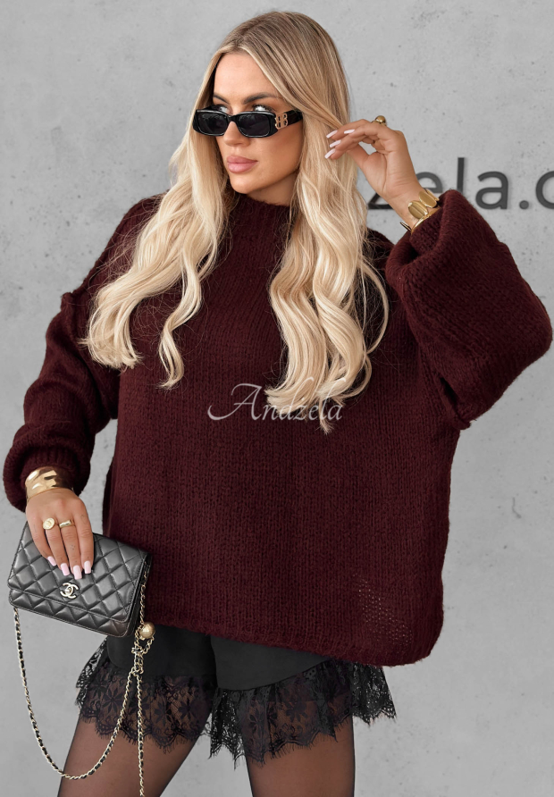 Měkk&yacute; oversize svetr November Mist v&iacute;nov&yacute;