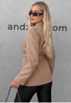 klasický Sako z paskiem Bella Chic černá
