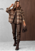 Košile z kołnierzem w kratę Maple Plaid granátová