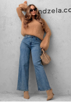 Kalhoty džínové  wide leg Cozy Streets modré