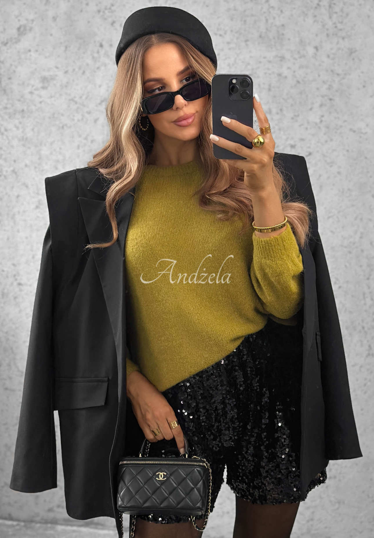 Krátké flitrové šortky Sparkle Desire černé