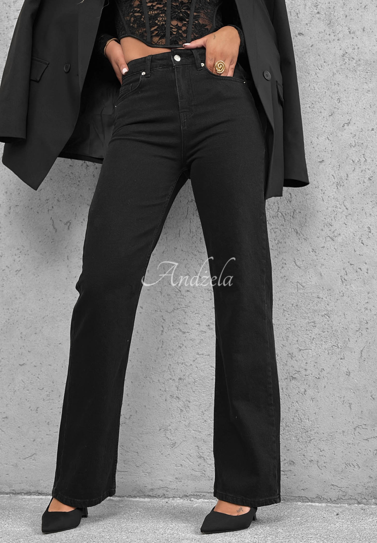 Džíny straight Rebel Energy černé