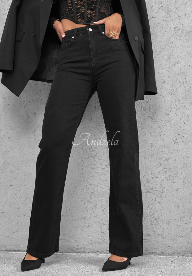 Dž&iacute;ny straight Rebel Energy čern&eacute;
