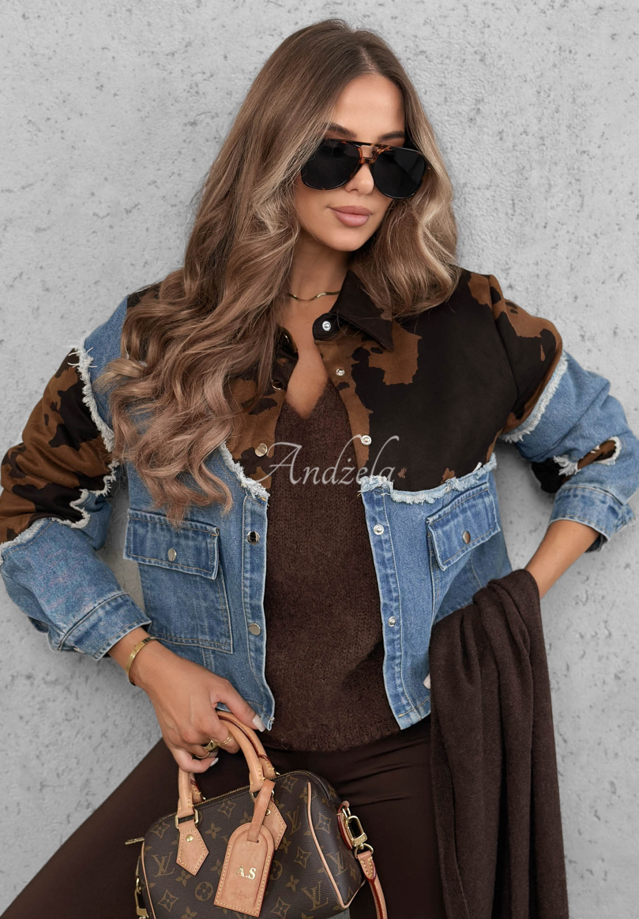 Džínová bunda se semišovými prvky Denim Cowgirl modrá