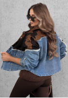 džínová Bunda w łatki Denim Cowgirl modrá